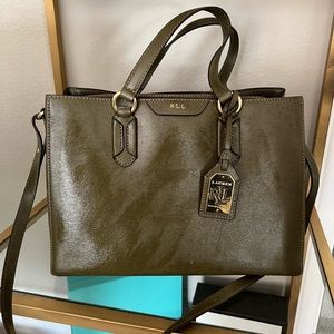 Olive green Ralph Lauren tote bag